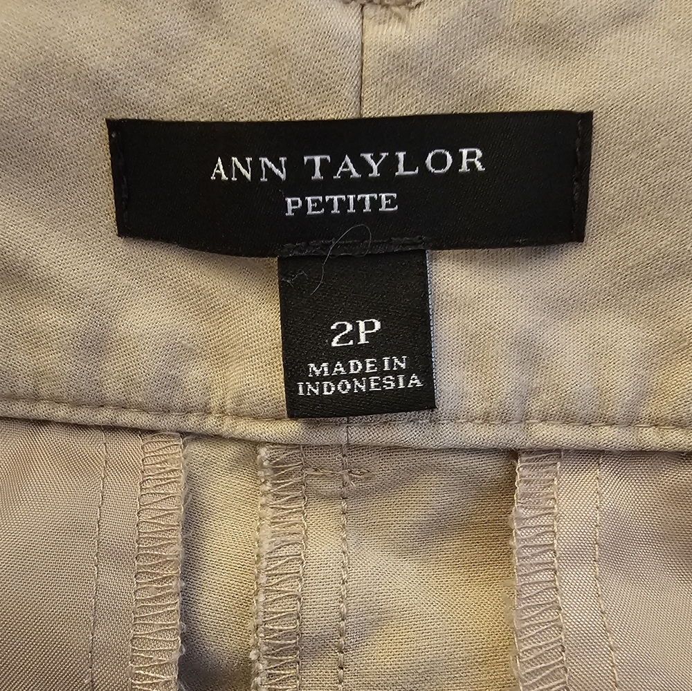 Ann Taylor Straight Leg Pants With Decorative Waist Tabs - Picture 9 of 11